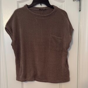 Chenille Brown Women's Top